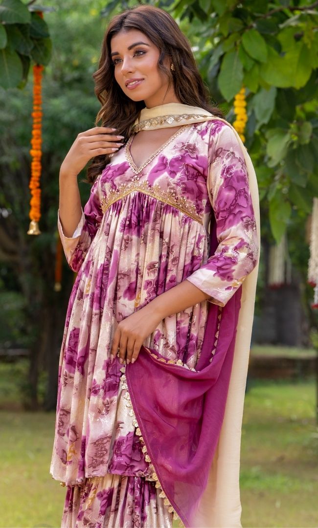 Weatherwave Wine sharara set