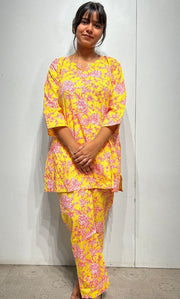 Yellow Printed Rozana Set
