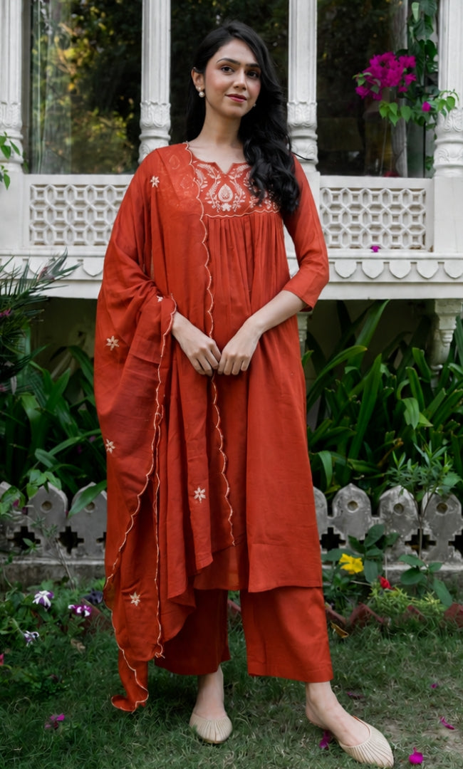 Vivana Brown Suit Set