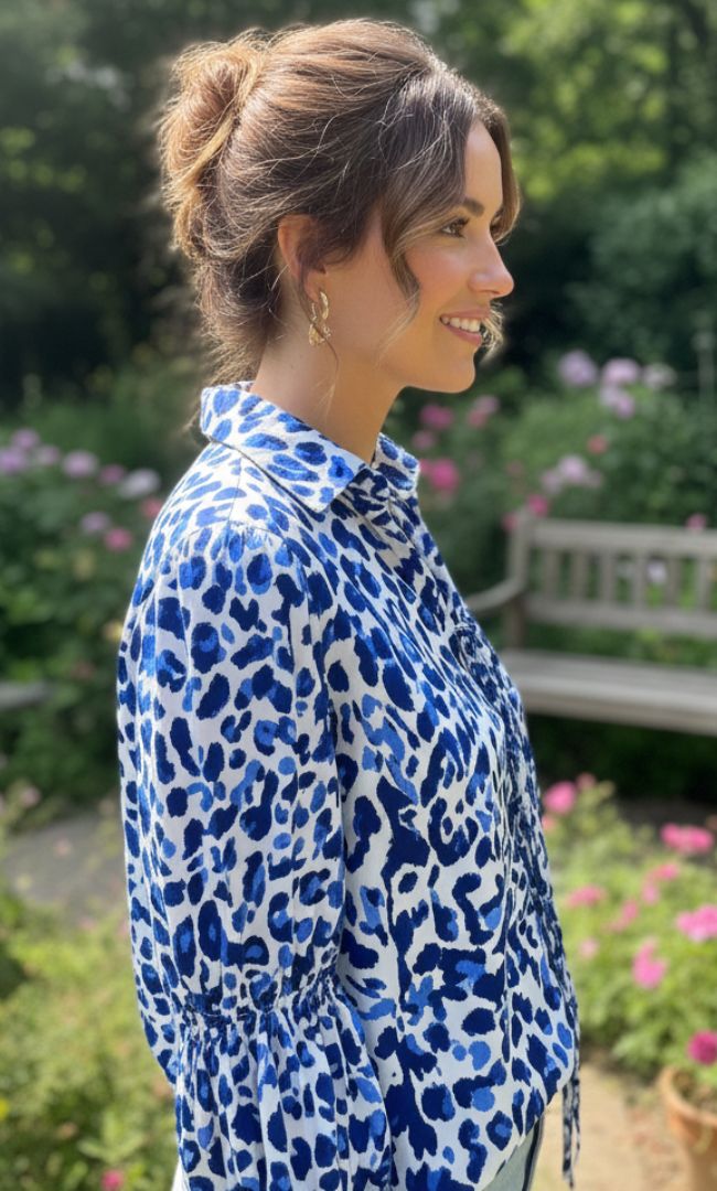 Caspian Printed Satin Top