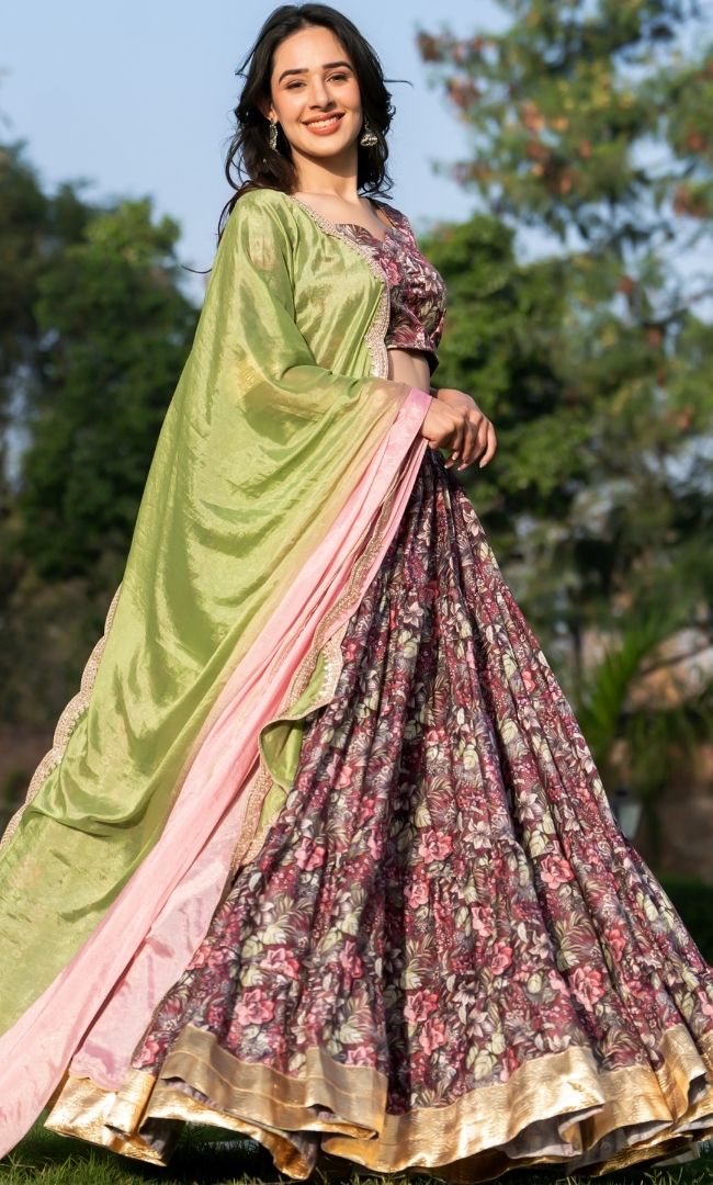 Srida Maroon Lehenga Set