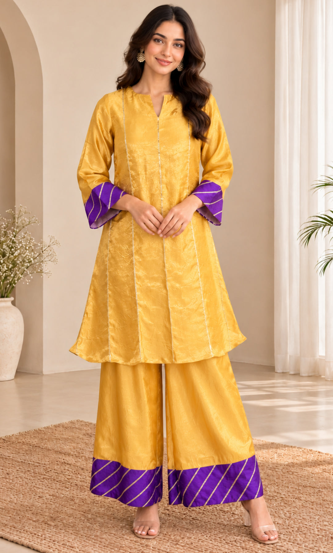 Zivara Mustard Suit Set