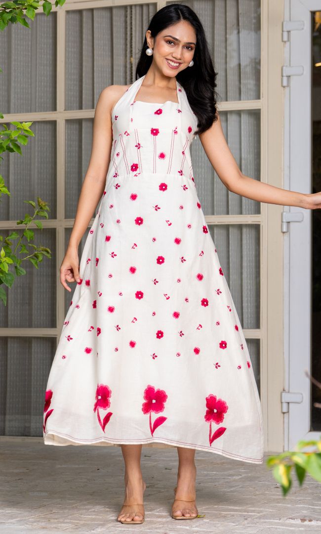 English Rose Halter Dress