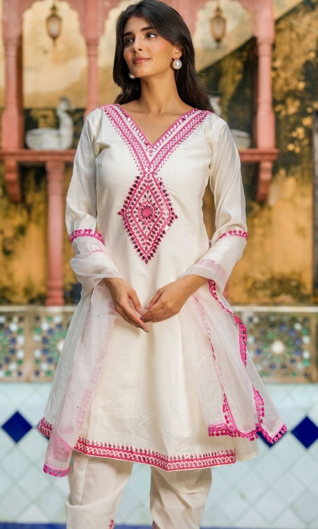 Channdrika Pink Suit Set
