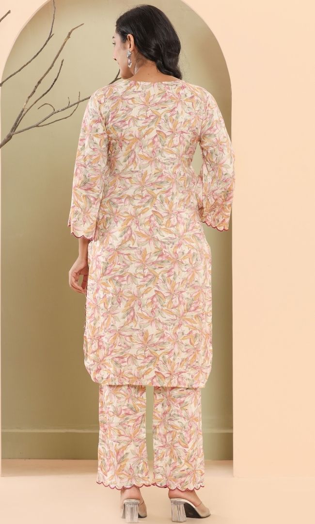 Multi Color Printed Kurta Set