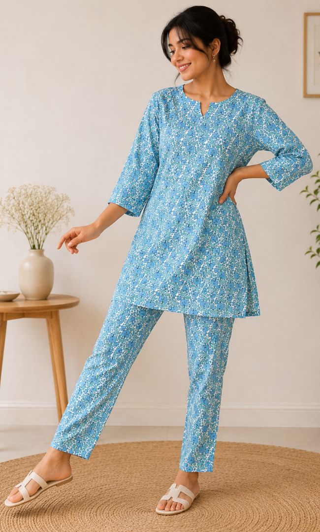 Sea Blue Rozana Set