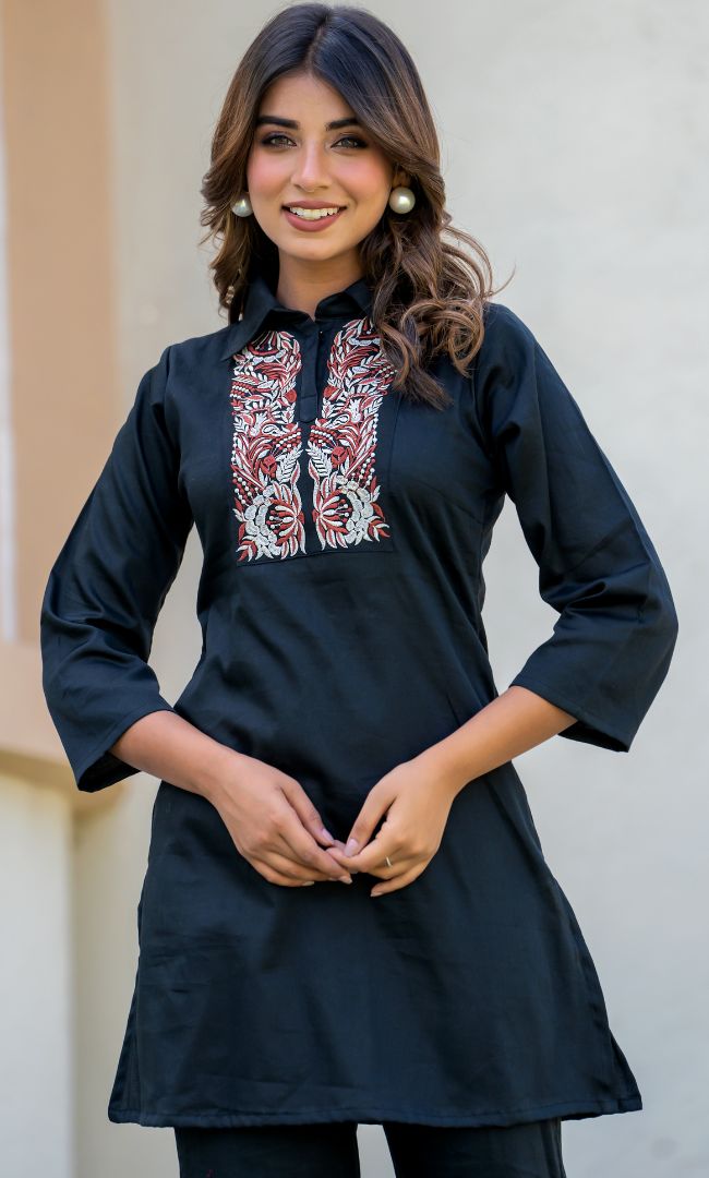 Sable Black Patch Co-ord Set