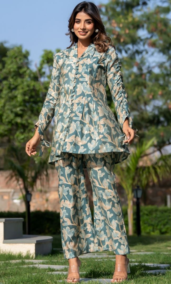 Jade Green Floral Co-ord Set