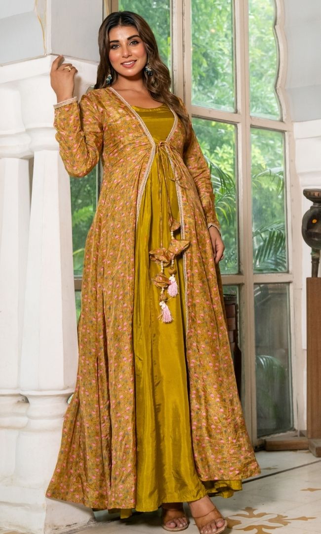 Orlina Green Anarkali Set