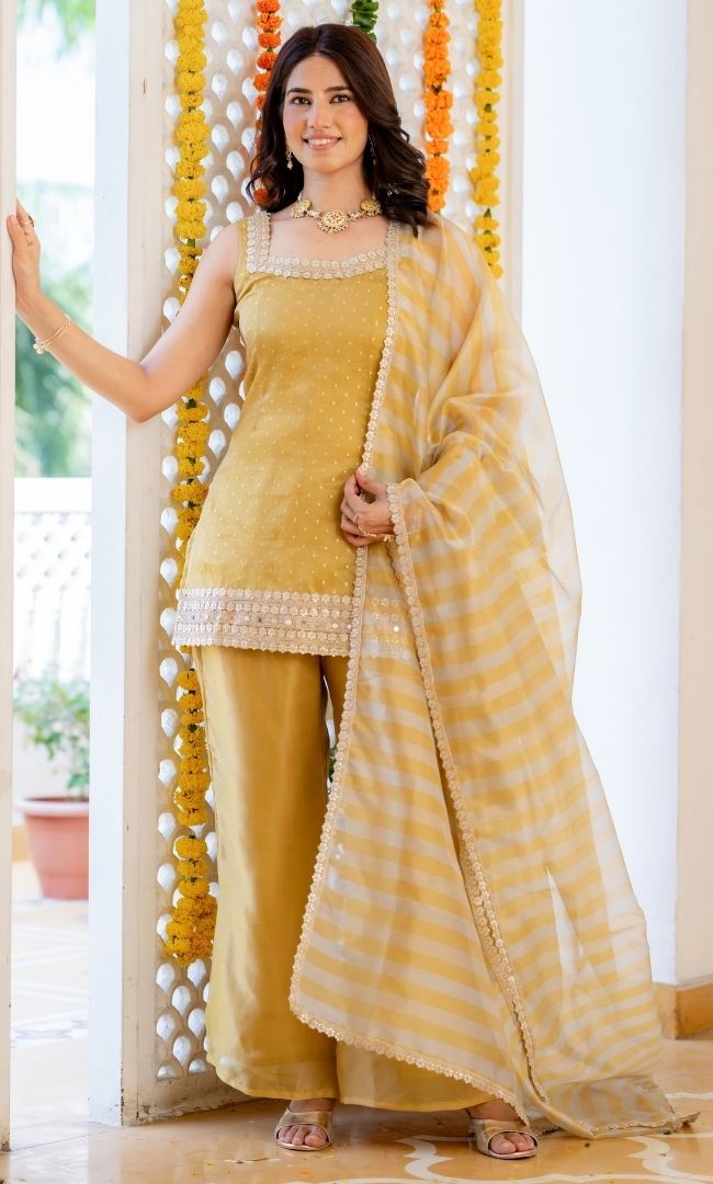 Zariya Yellow Suit Set