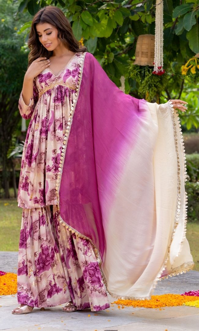 Weatherwave Wine sharara set