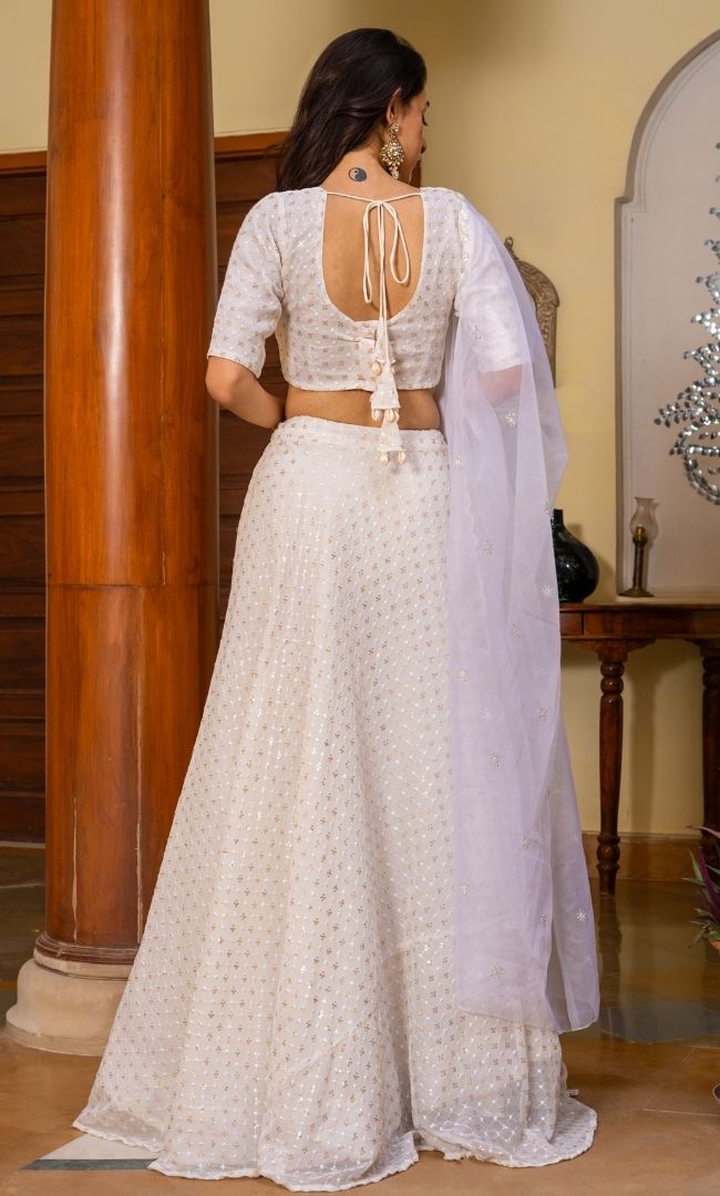 Shimmering Snowflake Lehenga Set