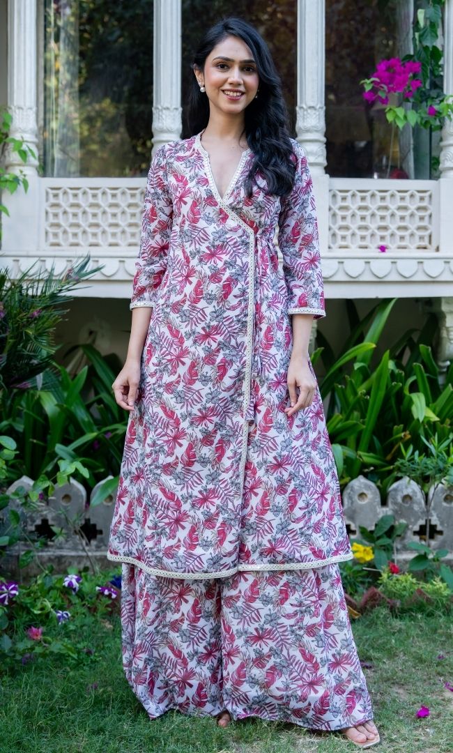 Nafeesha Angrakha Sharara Set