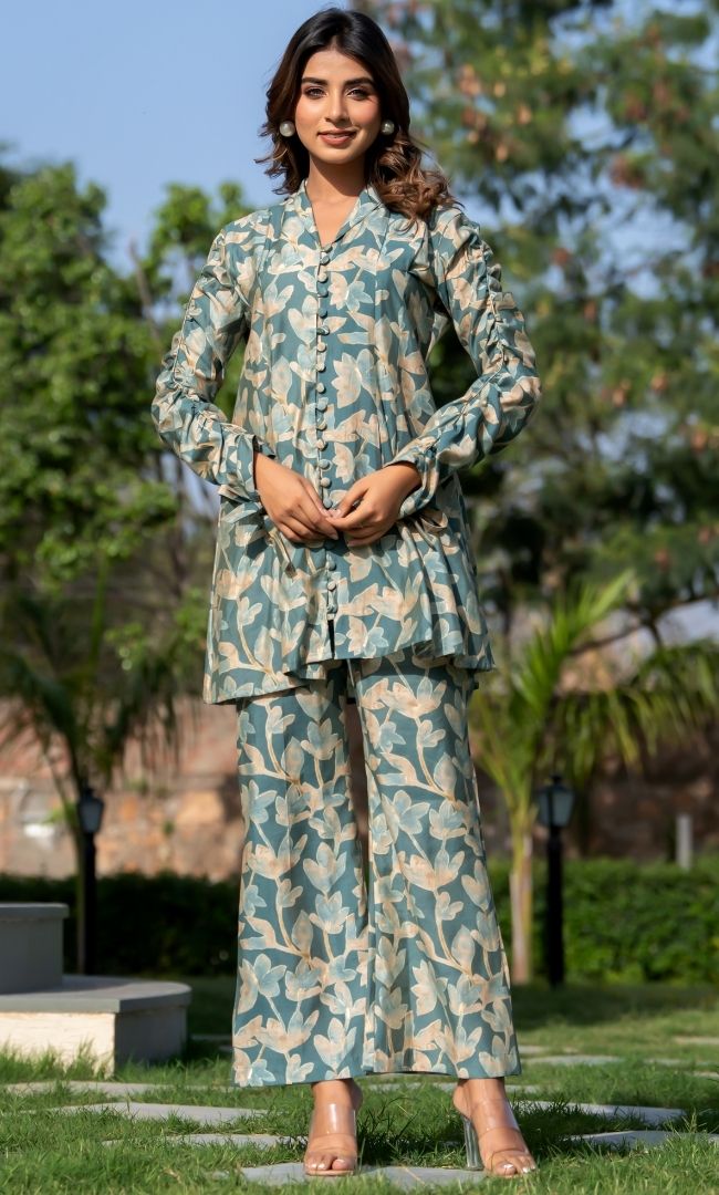 Jade Green Floral Co-ord Set