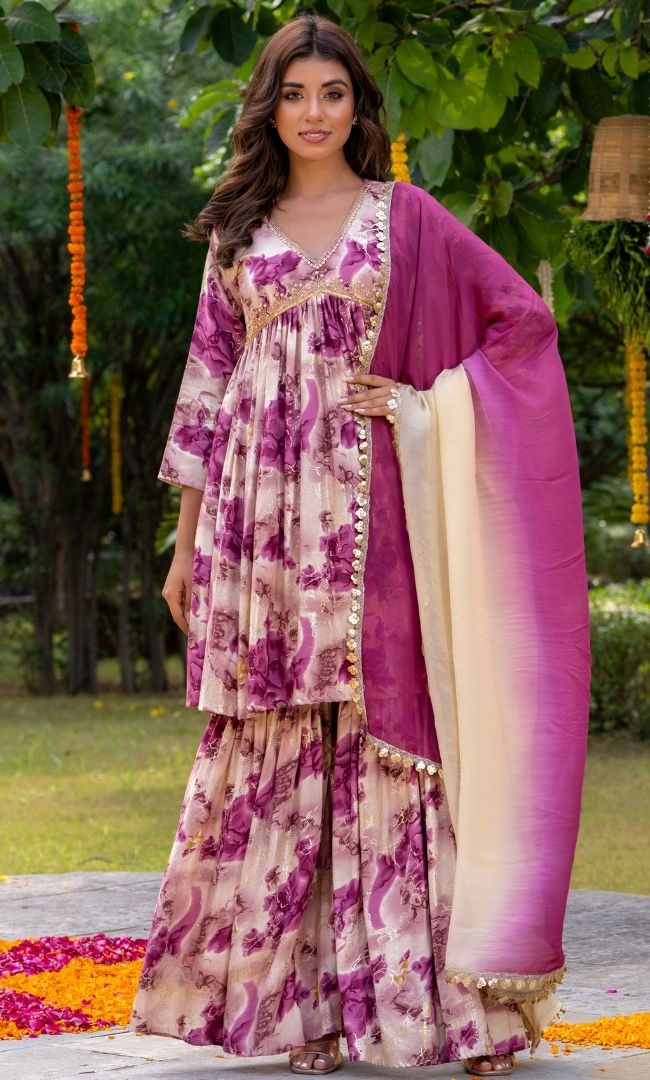 Weatherwave Wine sharara set