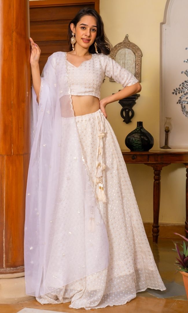 Shimmering Snowflake Lehenga Set
