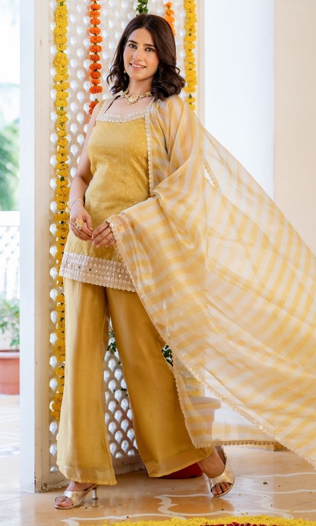 Zariya Yellow Suit Set