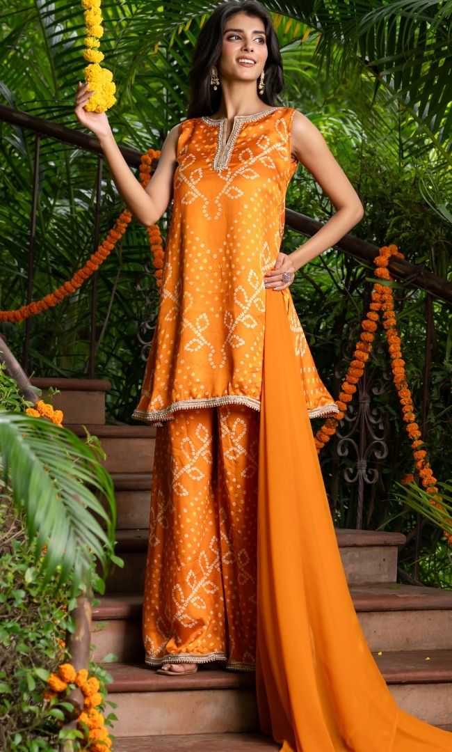 Dawnlight Bandhej Suit Set