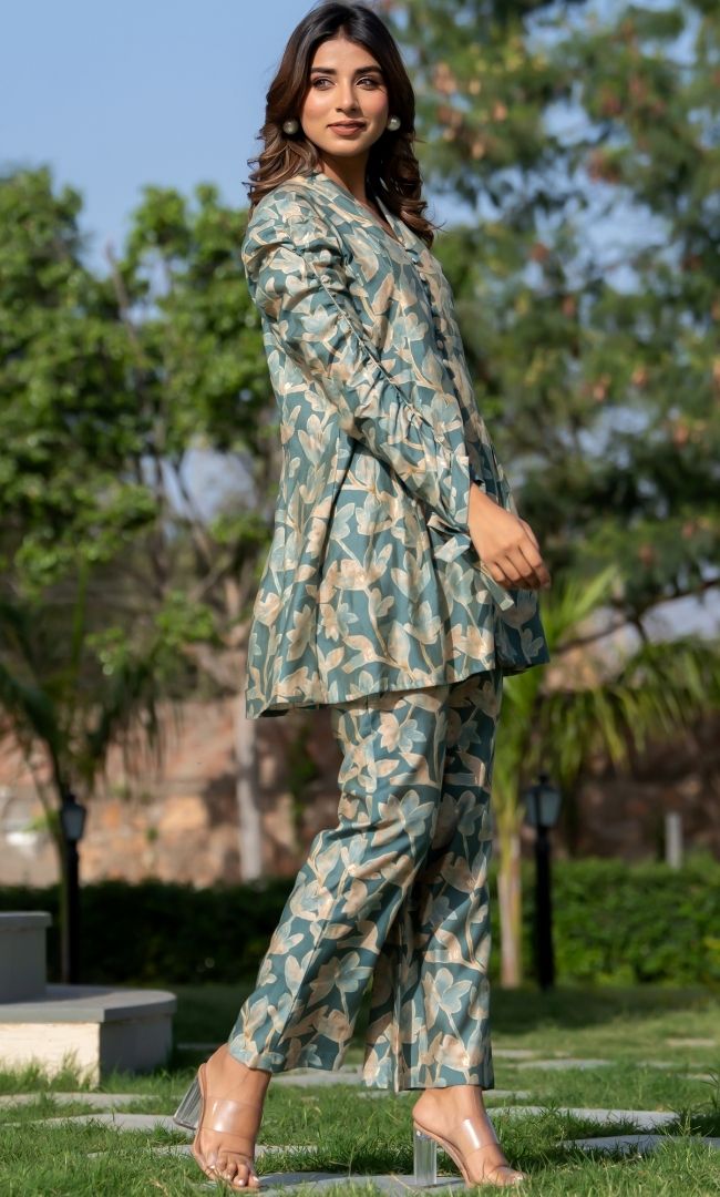 Jade Green Floral Co-ord Set