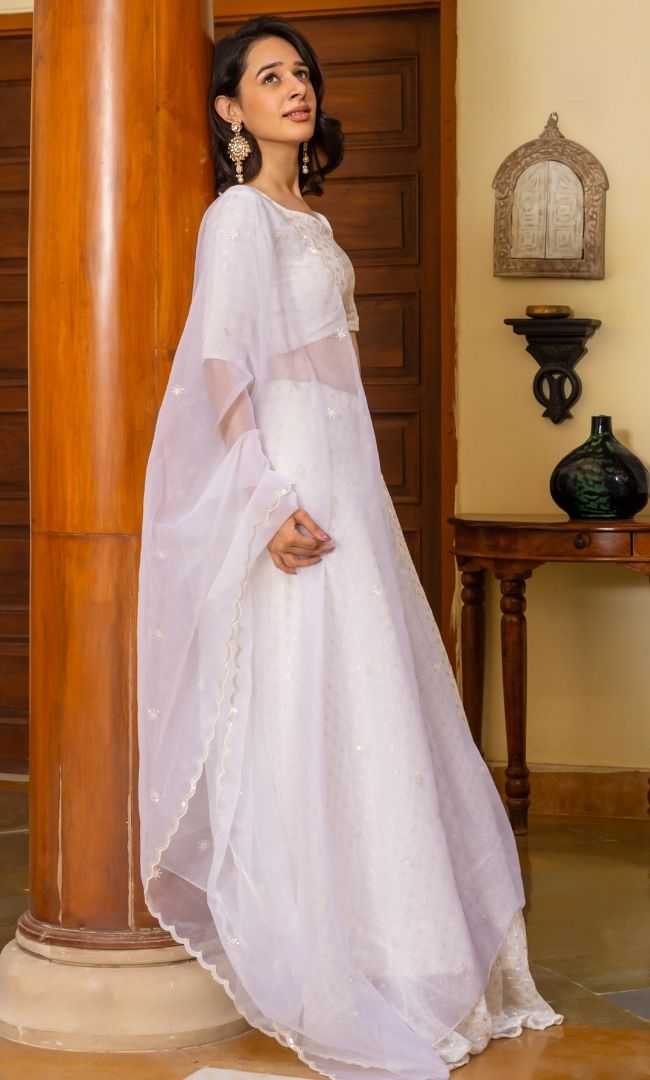 Shimmering Snowflake Lehenga Set