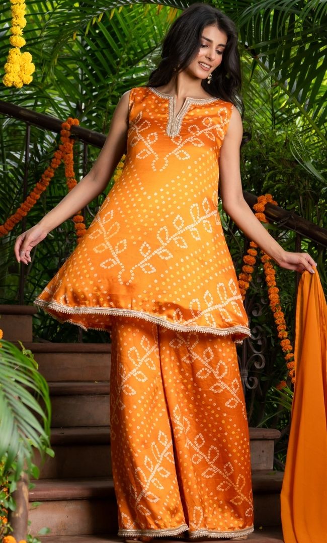 Dawnlight Bandhej Suit Set