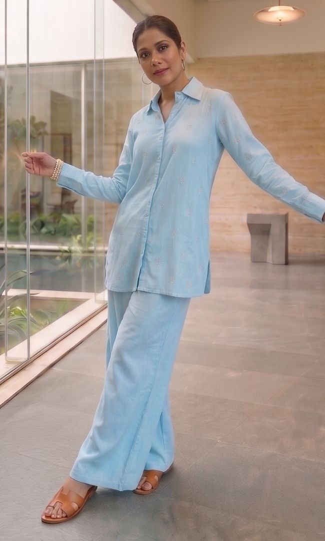 Aqua Blue Co-ord Set