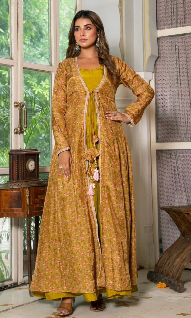 Orlina Green Anarkali Set