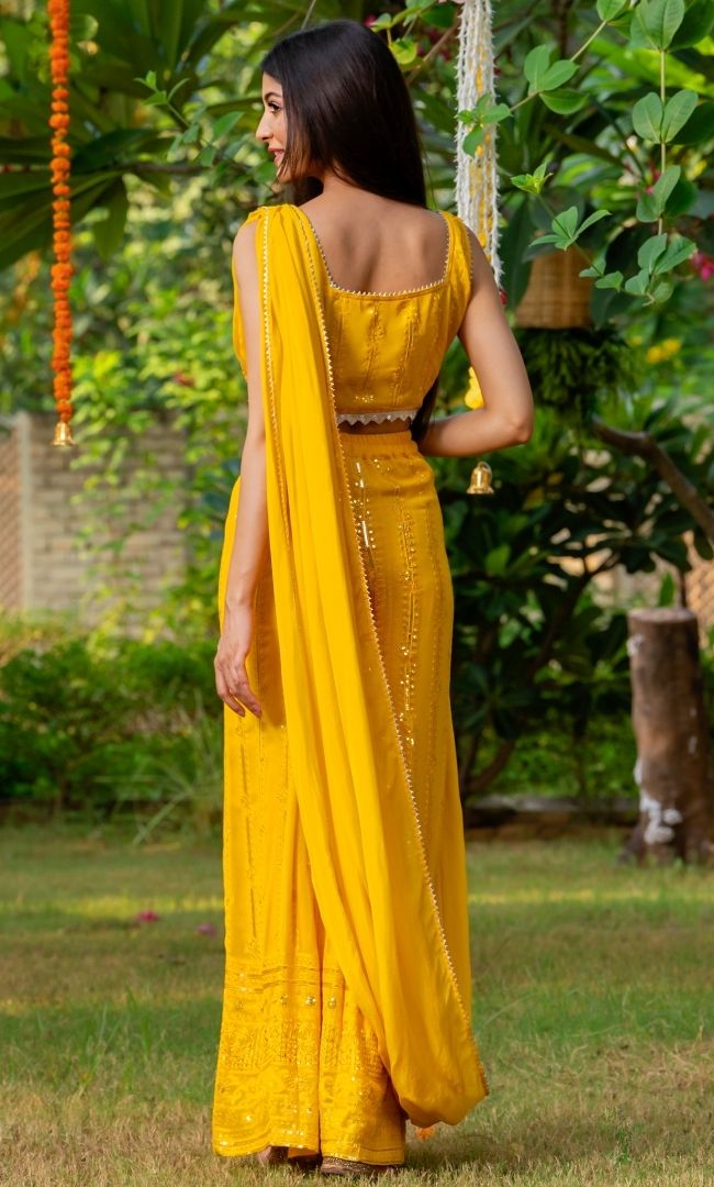 Canary Yellow Ethnic Dress