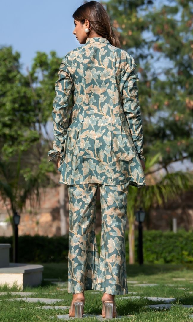 Jade Green Floral Co-ord Set