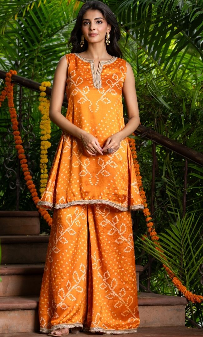 Dawnlight Bandhej Suit Set