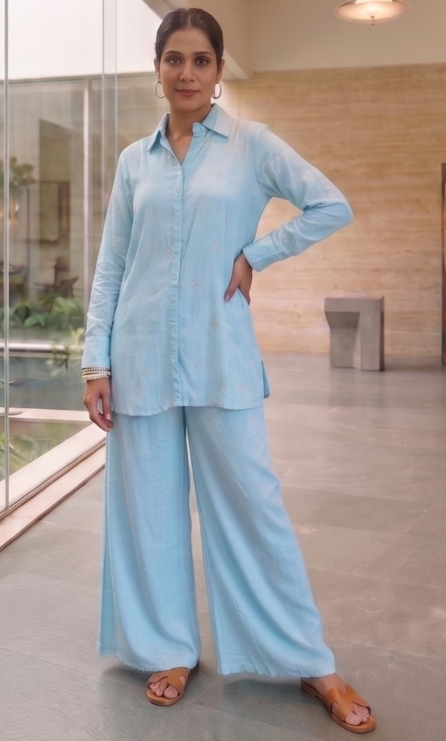 Aqua Blue Co-ord Set