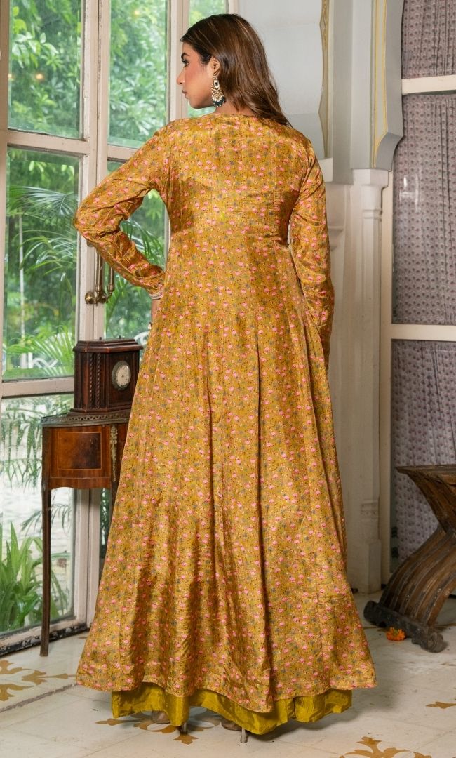 Orlina Green Anarkali Set