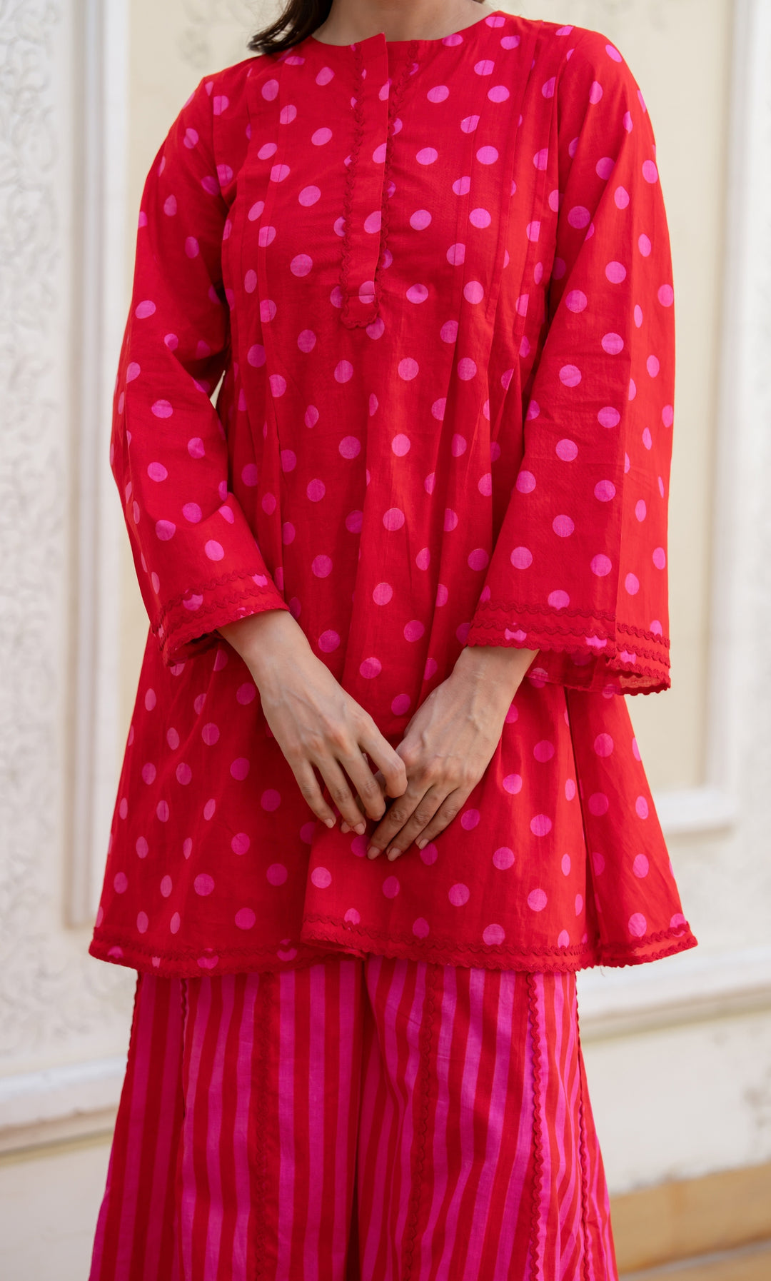 Ragini Red Polka Co-ord Set
