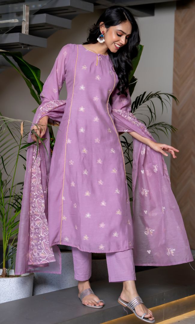 Zehra Lavender Kurta Set