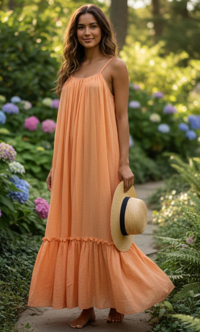 Sun-Drenched Cotton Dress
