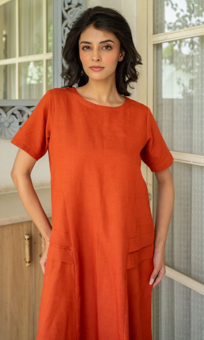 Clay Charm Summer Dress