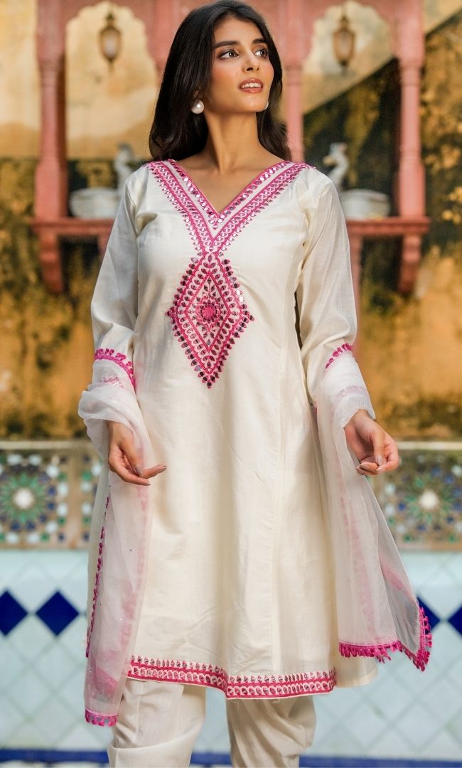 Channdrika Pink Suit Set