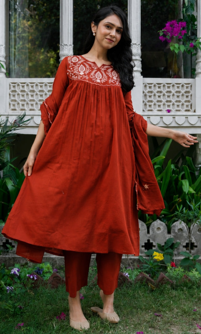Vivana Brown Suit Set