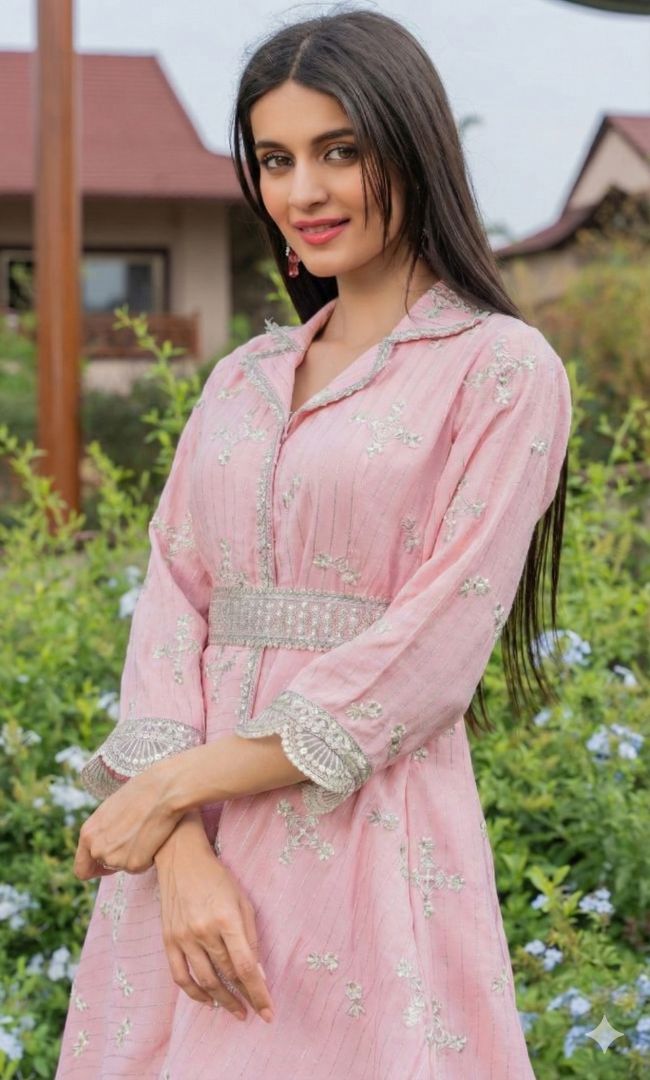 Blush Noor Embroidered Sharara