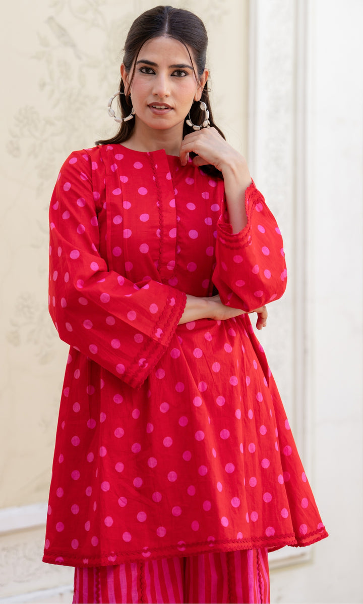 Ragini Red Polka Co-ord Set