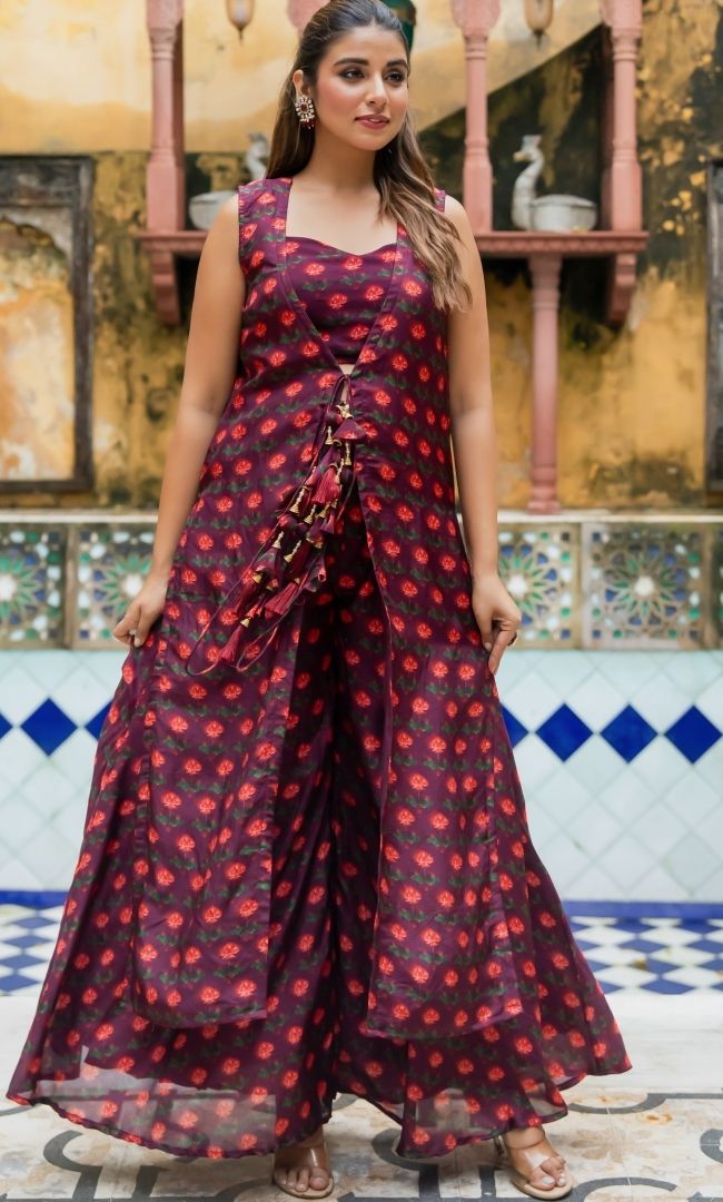 Raveilo Wine Co ord Set