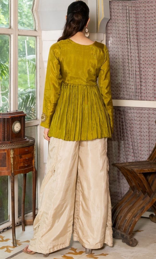 Olive Aura Peplum Set