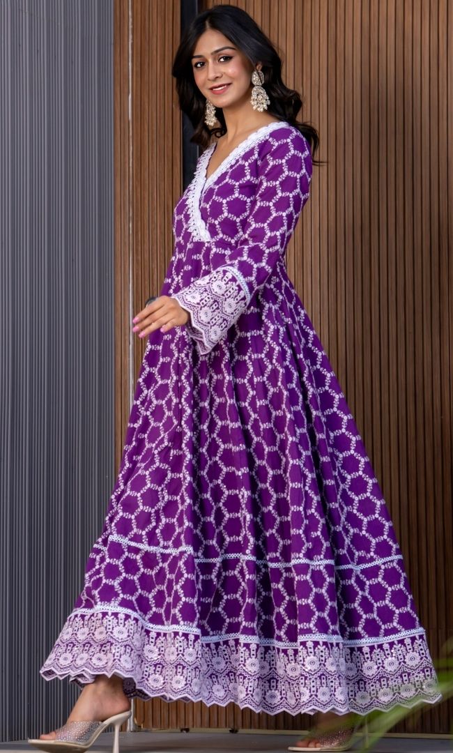 Purple Plum Angrakha Set