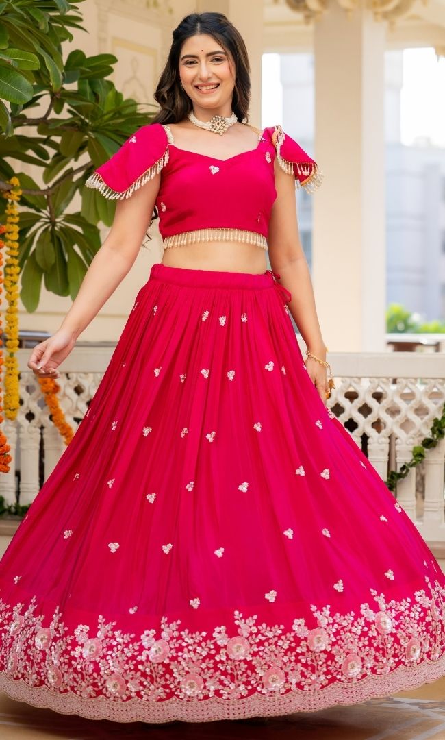 Ruh Pink Embellished Lehenga Set