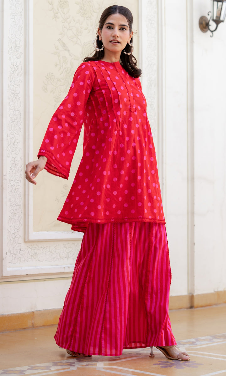 Ragini Red Polka Co-ord Set