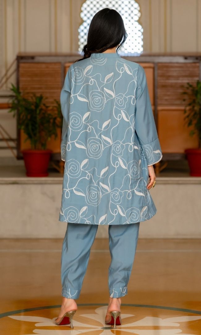 Abeer Blue Kurta Co-ord Set