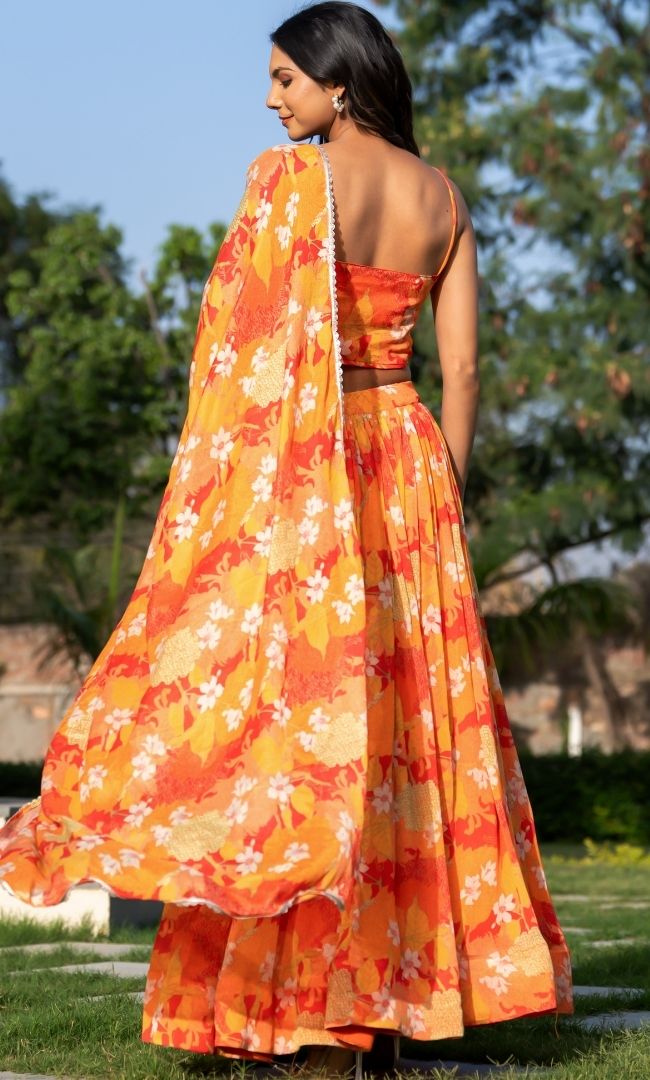 Mifra Floral Lehenga Set