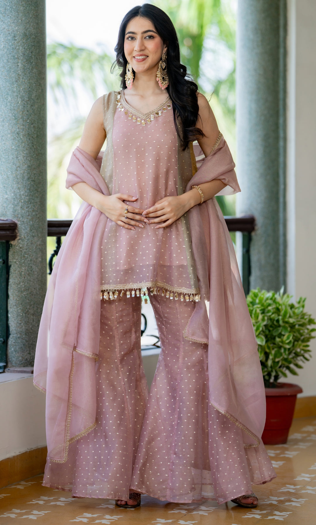 Nayan Dusty Pink Suit Set