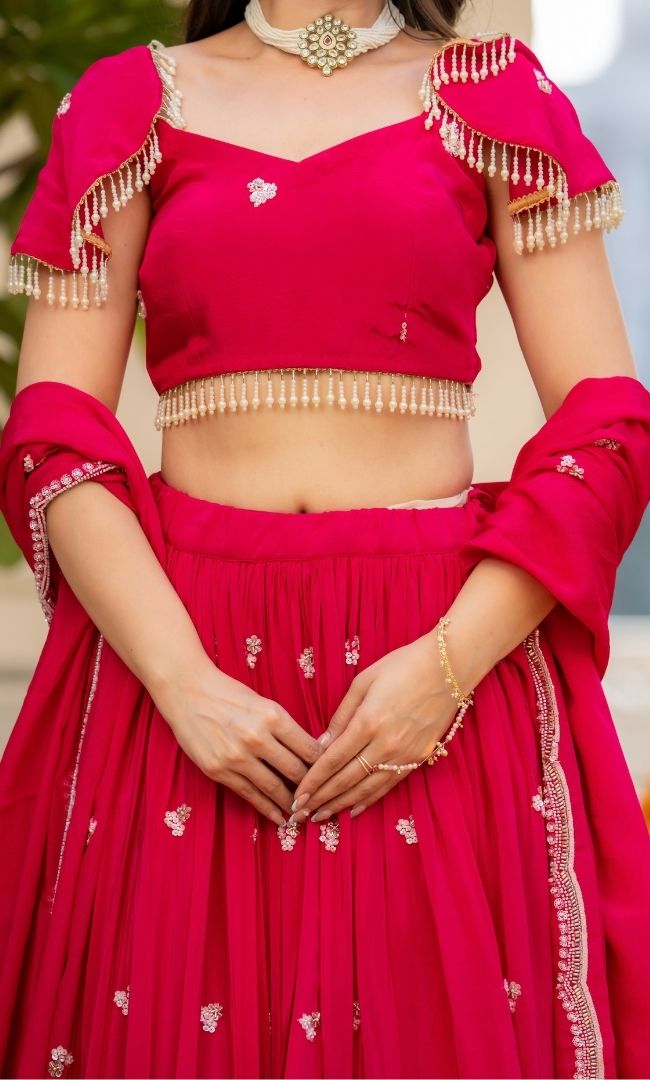 Ruh Pink Embellished Lehenga Set