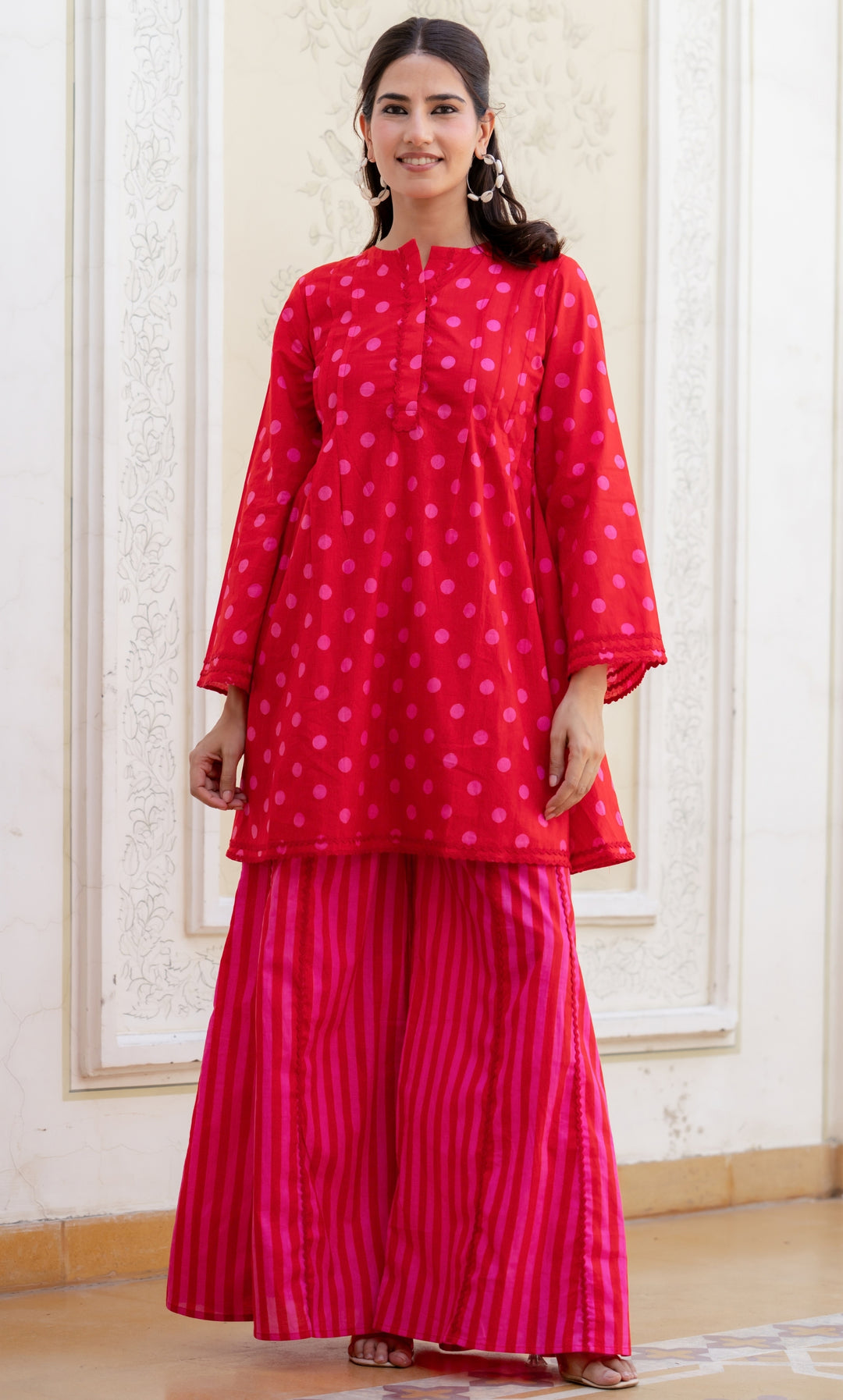 Ragini Red Polka Co-ord Set